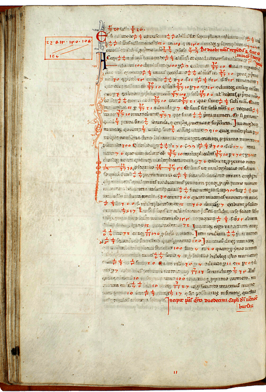 pagina iniziale capitolo dodicesimo-parte quarta del Liber abaci<br>Conv. Sopp. C.I. 2616, BNCF,  folio 88 verso