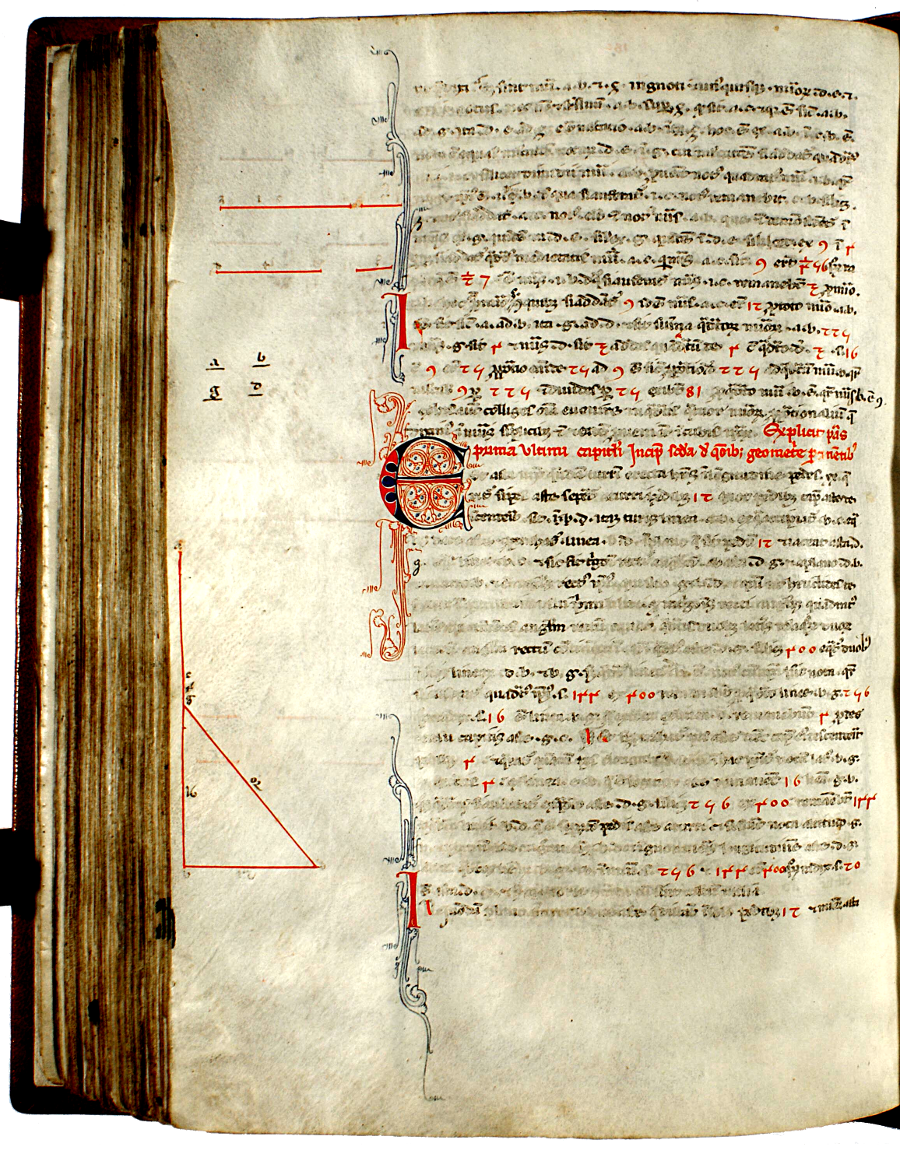 pagina iniziale capitolo quindicesimo parte seconda del Liber abaci<br>Conv. Sopp. C.I. 2616, BNCF,  folio 182 verso